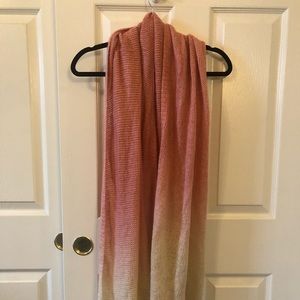 Pink & cream ombré scarf